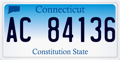 CT license plate AC84136