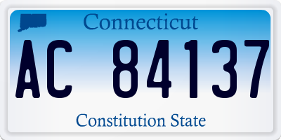 CT license plate AC84137