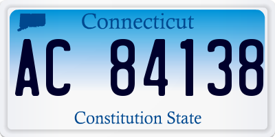 CT license plate AC84138