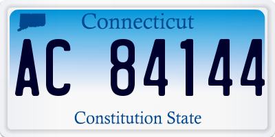 CT license plate AC84144