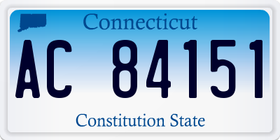 CT license plate AC84151