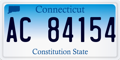 CT license plate AC84154
