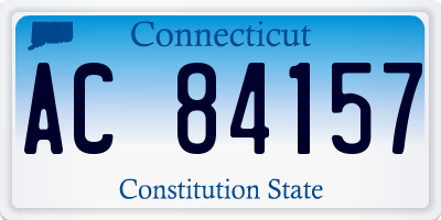 CT license plate AC84157