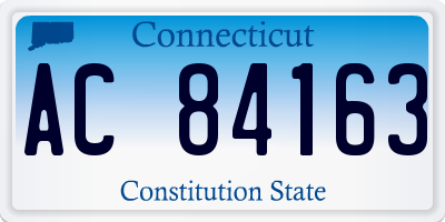 CT license plate AC84163