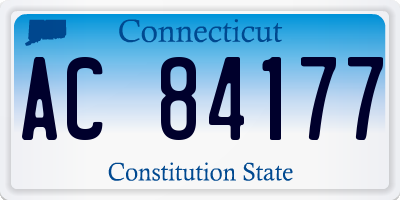CT license plate AC84177