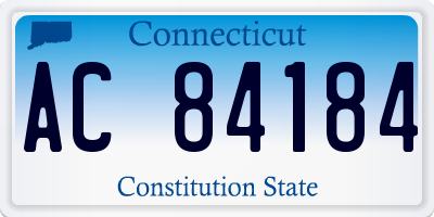 CT license plate AC84184