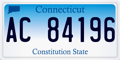 CT license plate AC84196