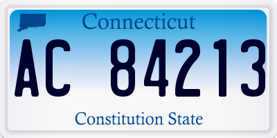 CT license plate AC84213