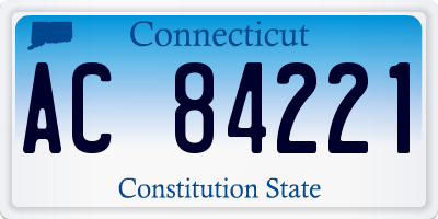CT license plate AC84221
