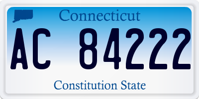 CT license plate AC84222