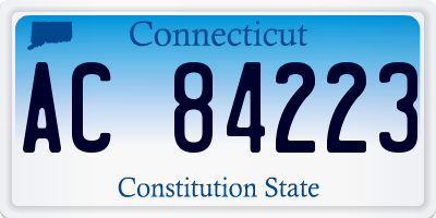 CT license plate AC84223