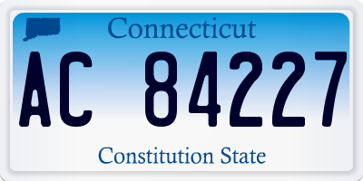 CT license plate AC84227