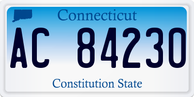 CT license plate AC84230