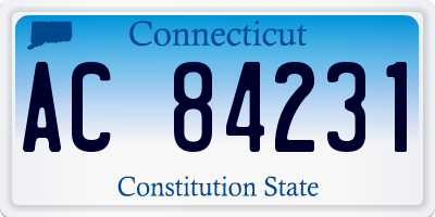 CT license plate AC84231
