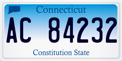 CT license plate AC84232