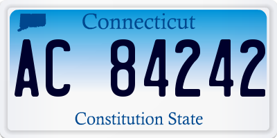 CT license plate AC84242