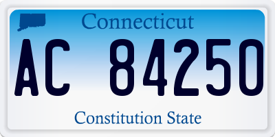 CT license plate AC84250