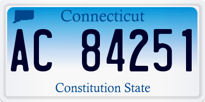 CT license plate AC84251