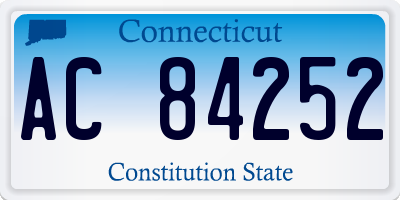 CT license plate AC84252