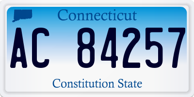CT license plate AC84257