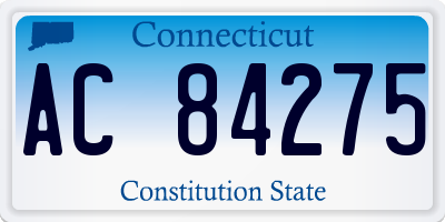 CT license plate AC84275