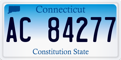 CT license plate AC84277