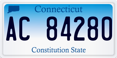 CT license plate AC84280