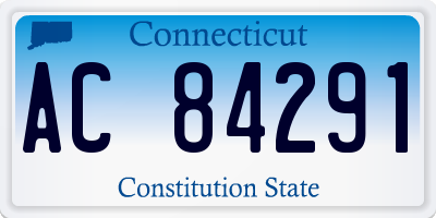 CT license plate AC84291