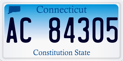 CT license plate AC84305