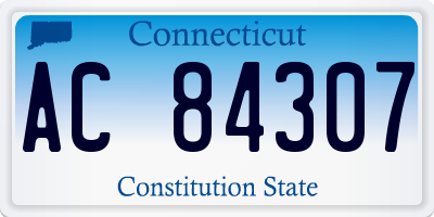 CT license plate AC84307