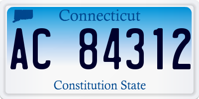 CT license plate AC84312