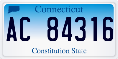 CT license plate AC84316