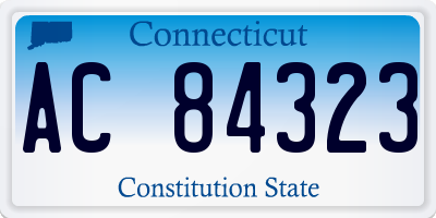 CT license plate AC84323