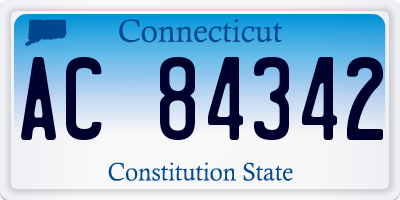 CT license plate AC84342