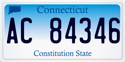 CT license plate AC84346