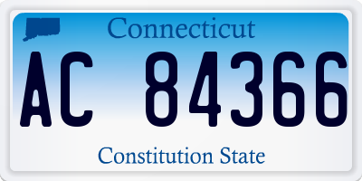 CT license plate AC84366