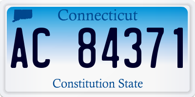 CT license plate AC84371