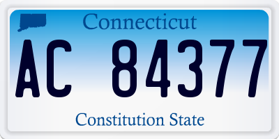 CT license plate AC84377
