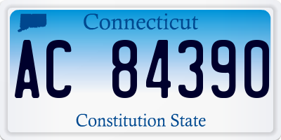 CT license plate AC84390