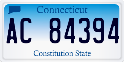 CT license plate AC84394