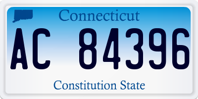 CT license plate AC84396
