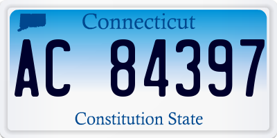 CT license plate AC84397