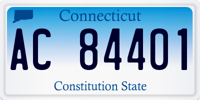 CT license plate AC84401