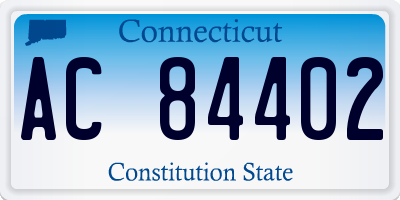 CT license plate AC84402