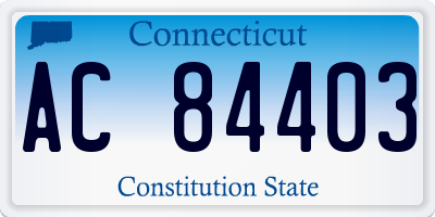 CT license plate AC84403