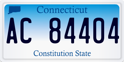 CT license plate AC84404
