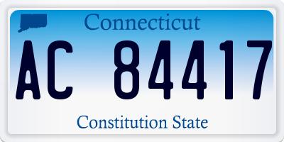 CT license plate AC84417