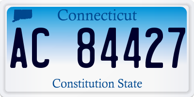 CT license plate AC84427