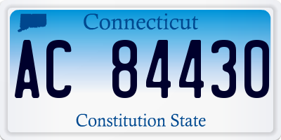 CT license plate AC84430