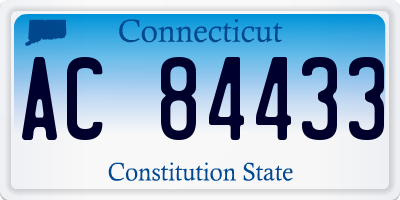 CT license plate AC84433